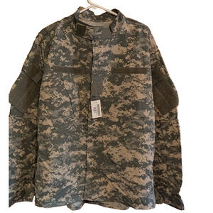 Army Combat Jacket Regular ACU Digital Camo Ripstop Coat NEW Men's LARGE SHORT